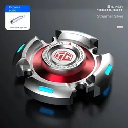 Luminous Metal Stress Relief Fidget Toy Spinner (Silver basic version)
