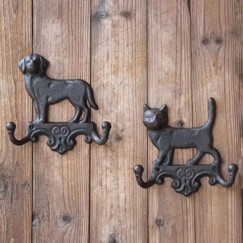 Cast Iron Hook Fold Multi-storey Multi Angle Wall Hook Decoration Courtyard Garden Wall Mounted Multi Functional Metal Hook 2
