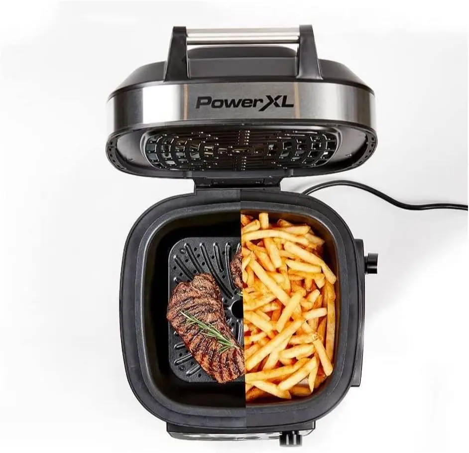 Grill Air Fryer Combo 6 QT 12-in-1 Indoor Slow Cooker, Roast, Bake, 1550-Watts, Stainless Steel Finish (Standard) 5
