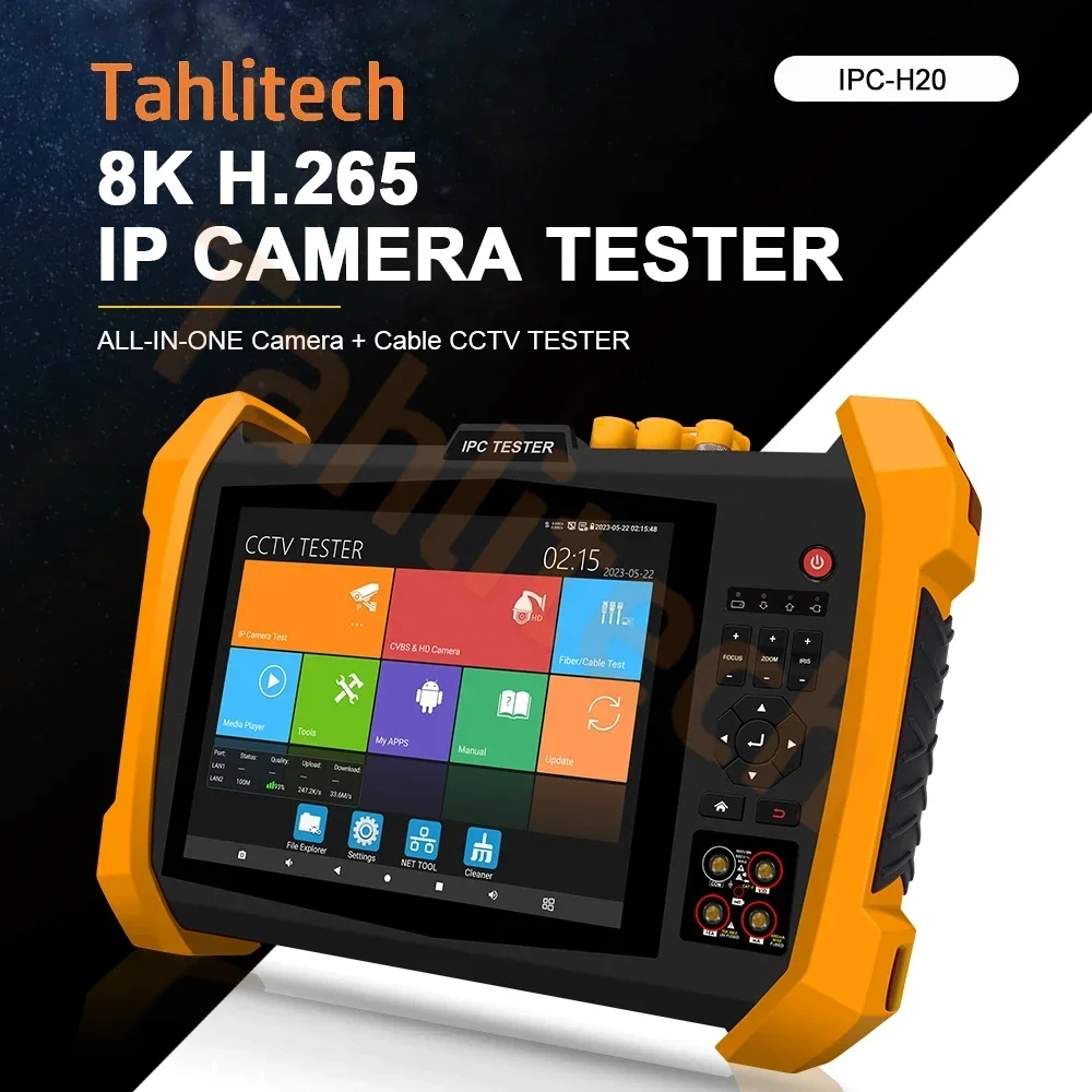 CCTV tester monitor rj45 CCTV 8MP CVI TVI AHD SDI 8K IP Camera Tester ...