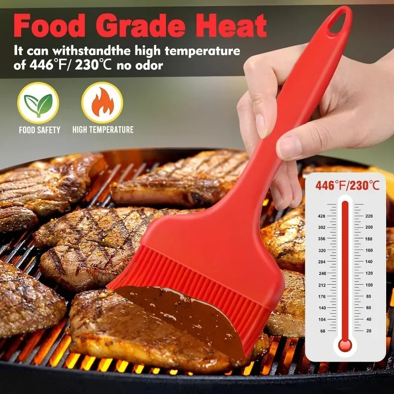 Lot De 2 Pinceaux à Pâtisserie En Poils Naturels Avec Long