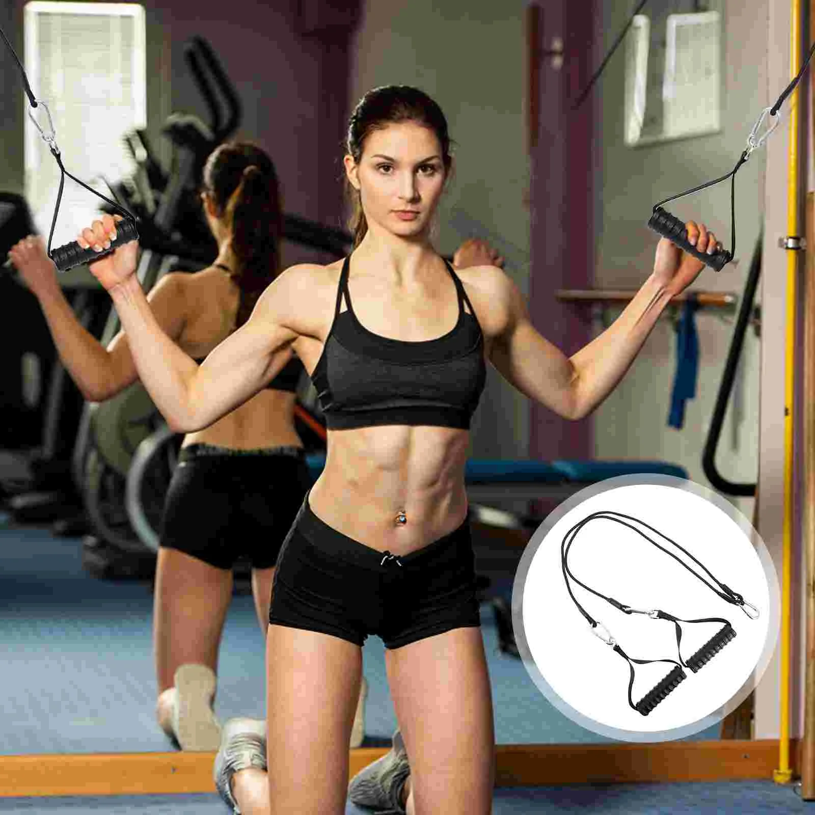 

Excersize Bands Arm Weights For Womens Pulley Exercise System Rope Workout Arm Resistance Cable Ropes Attachment Tricep Fitness