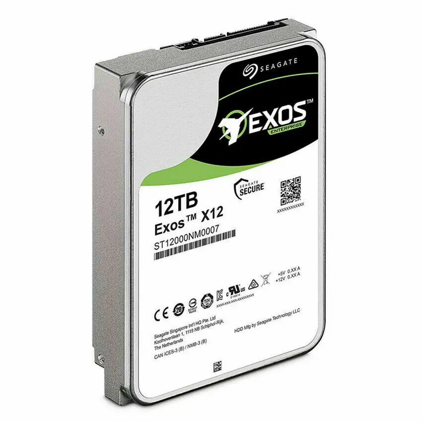 FOR Seagate Exos enterprise X14 12TB SAS 12Gb/s 3.5", 7200RPM (ST12000NM0007) HDD NEW