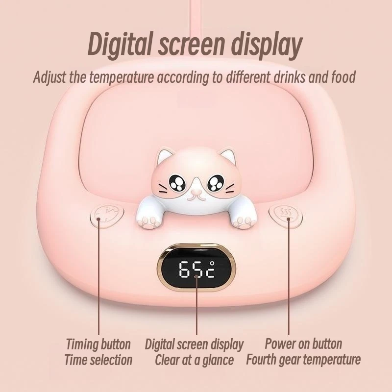 Portable Mug Heating Coffee Mug Cup Warmer Cup Heater Warm Mat Milk Tea Water Heating Pad Constant Temperature Coaster for Home 4