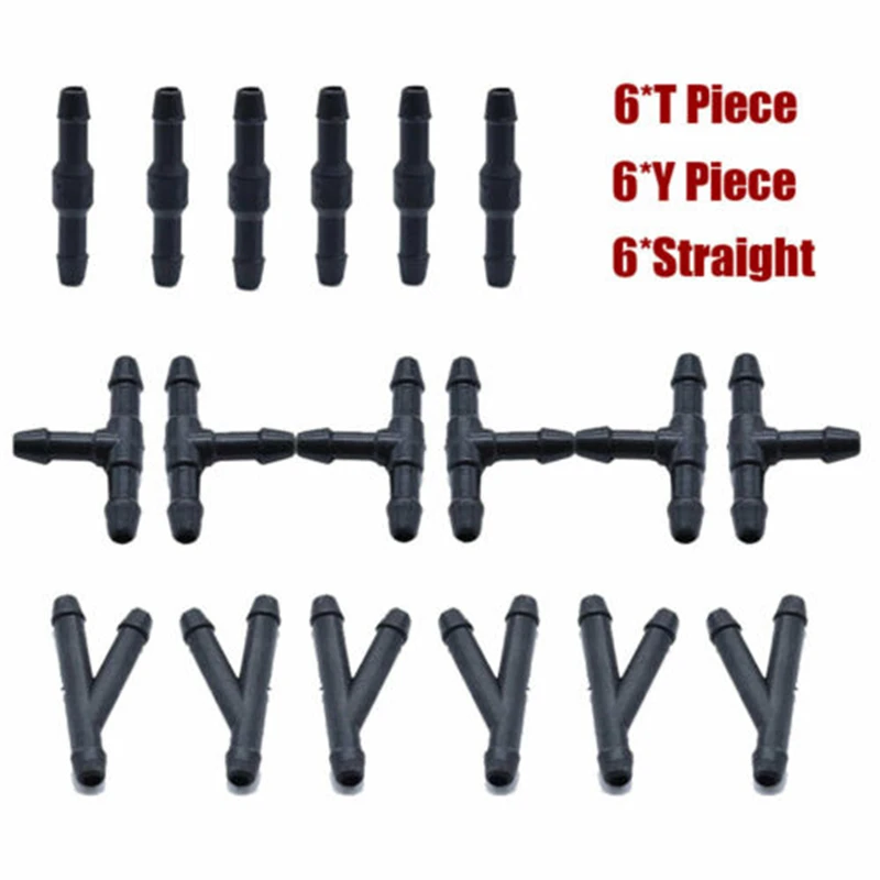 18PcslotWindscreenWasherJoinerPipeConnectorTPieceStraight3