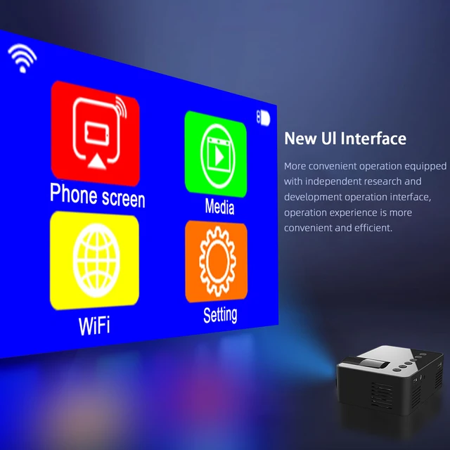 Comprar YT100 Mini proyector Wifi Proyector portátil inteligente para  exteriores Full HD1080P Oficina Cine en casa Película Inalámbrica Misma pantalla  Proyector Compatible con Android IOS