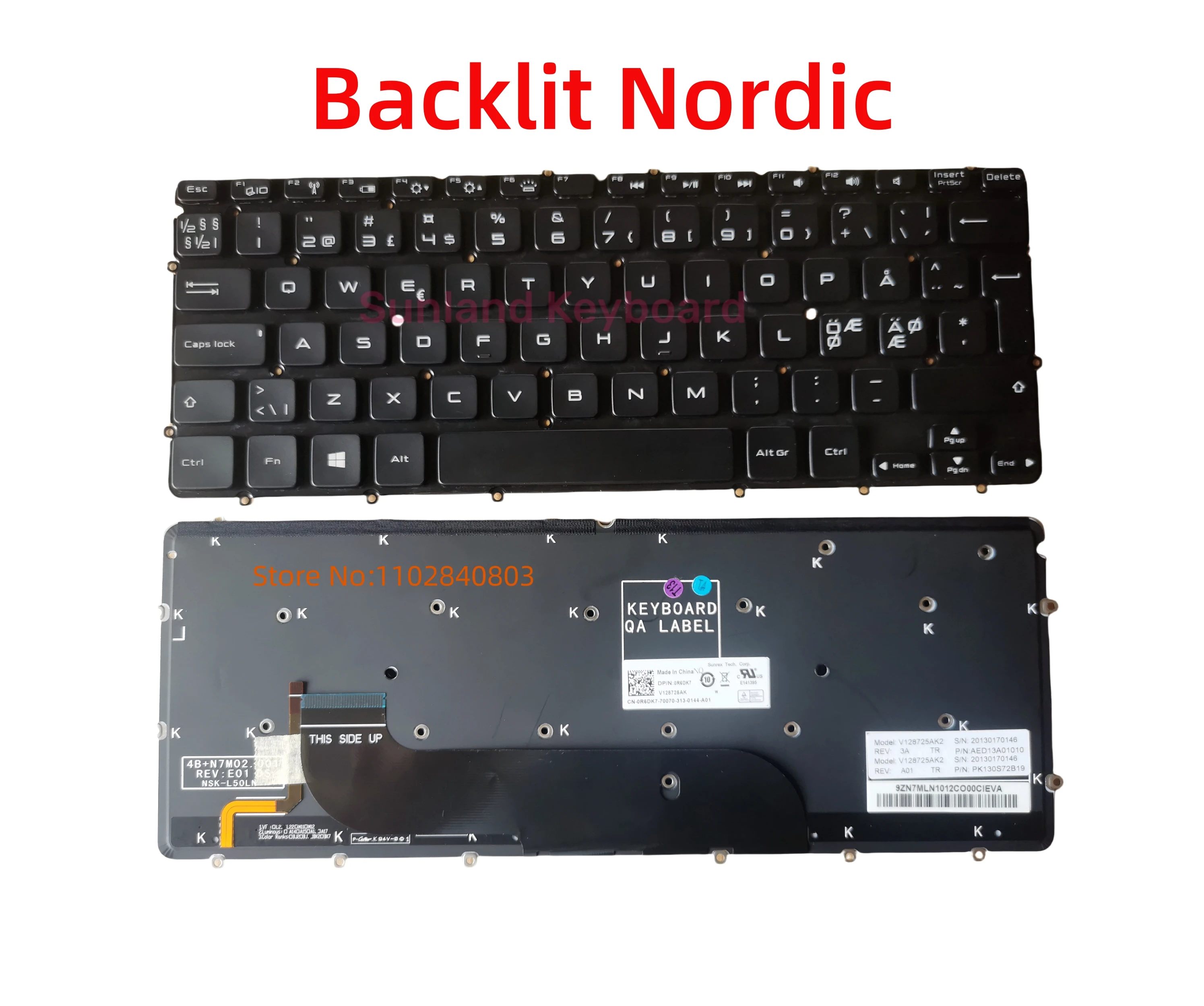 NEW French FR German GR Nordic Turkey Japanese JP Spain SP UK For DELL XPS 13 9333 L321X L322X CN-0KJX72 Keyboard Backlit