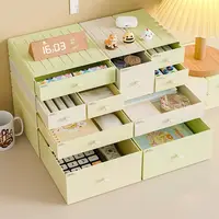 Colorful Desktop Stackable Organizer Drawer Office Accessories Storage Box Makeup Plastic Storage Container Bathroom Storage 1