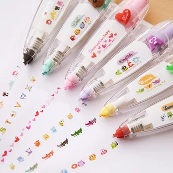 Cartoon Floral Sticker Tape Pen Funny Kids Stationery Notebook Diary Decoration Tapes Label Sticker Paper Decor for Children Toy 1