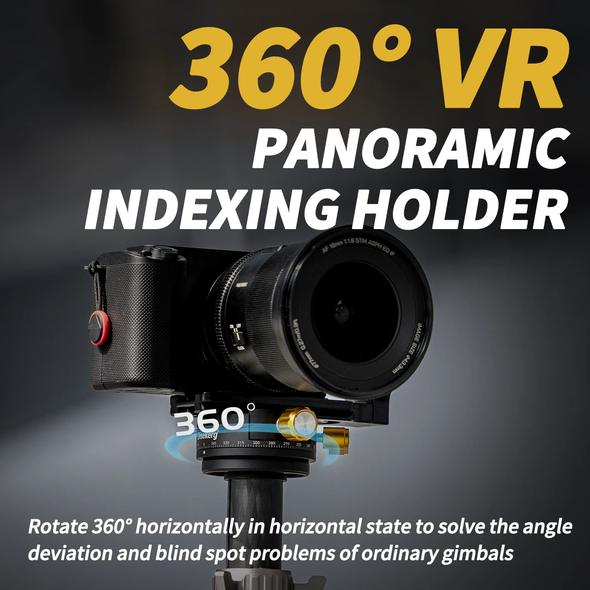 MECO DISE 듀얼 파노라마 짐벌 거치대 카메라, 360 °, 720VR 인덱싱, 3D 파노라마 비디오 스플라이싱 인덱싱 짐벌, 안정화 삼각대