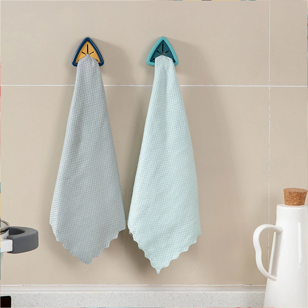 Self Adhesive Towel Plug Holder Wall Mounted Bathroom Organizers Towel Hooks Storage Rack Kitchen Rags Dishcloth Clips Home Tool towel rack,wooden towel hook