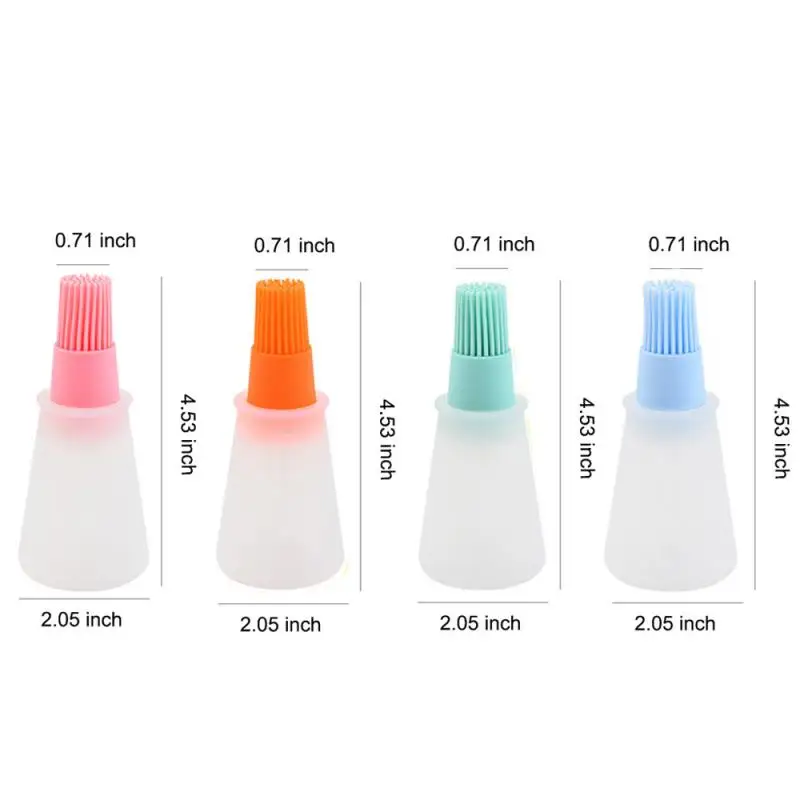 Silicone Oiler Brush Seasoning Sauce Brush Scale oil Bottle BBQ Kitchenware Gadgets Grilling Frying Tool 4Pc