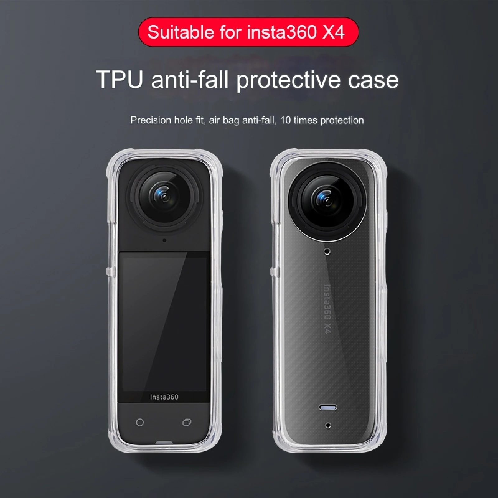 For Insta360 X4 TPU Soft Protective Case Single Cover