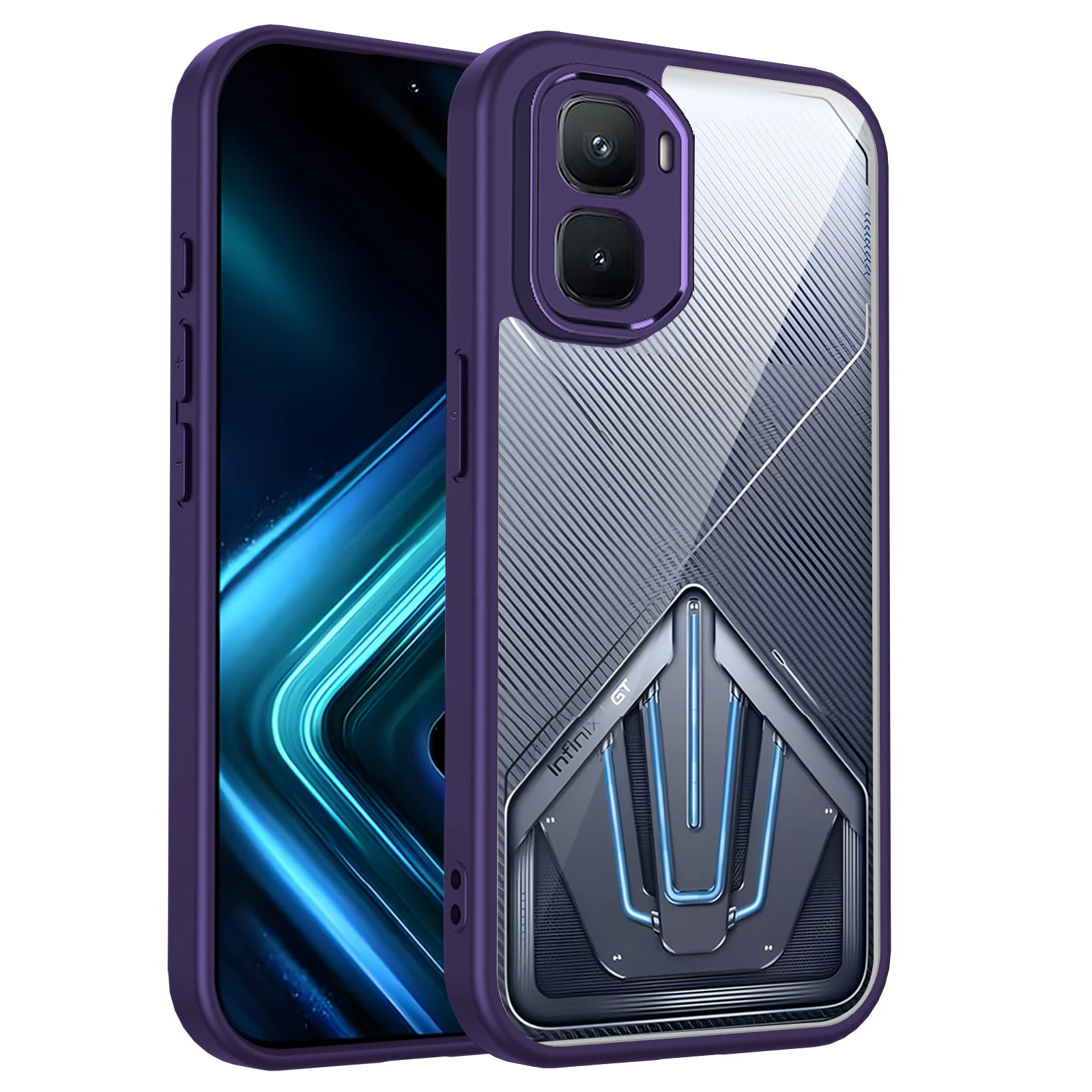 Shockproof Silicon Bumper Case with Clear Matte Back Cover