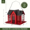 Bird Feeder House for Outside, Metal Mesh Wild Bird Feeder with Triple Feeders for Finch Cardinal Chickadee, Large Capacity 2