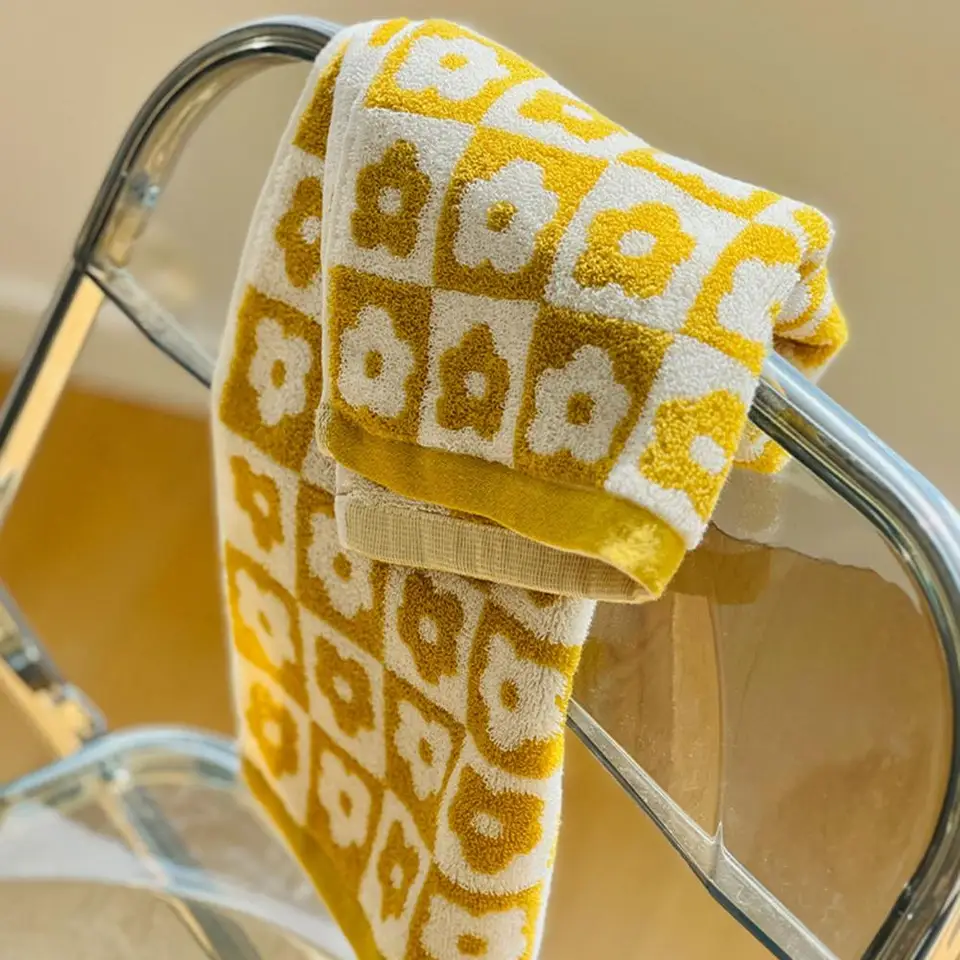 Bath Towel Comfortable Hand Washable Multipurpose Hand Towels Checkered  Floral Shower Towel Washing Towel Home Supply - AliExpress, image size:960x960