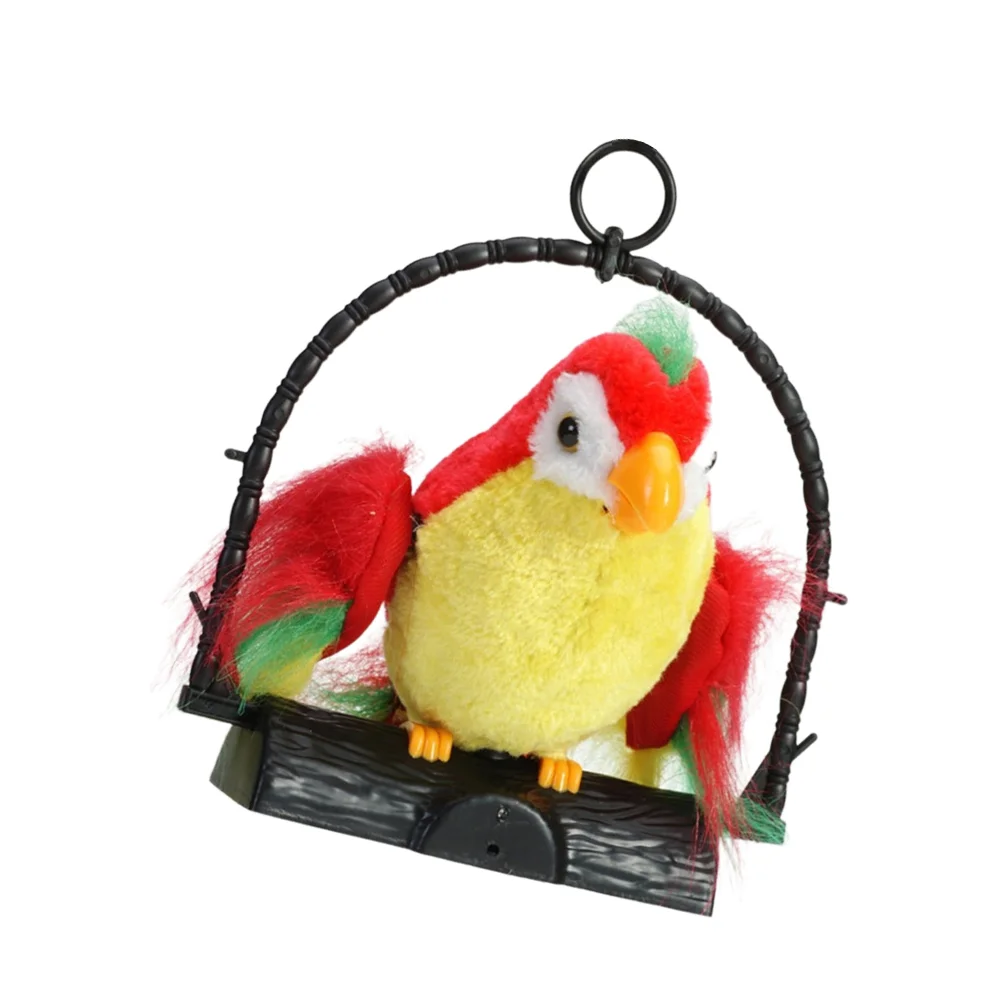 

Parrot Toy Talking Bird Electronic Recording Toys Plush Pet Repeating Speaking Animal Electric Statue Repeat Record Hanging