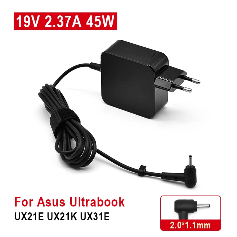 

19V 2.37A 45W 2.0*1.1mm Laptop Notebook Power Supply Adapter Charger For Asus Ultrabook UX21E UX21K UX31E