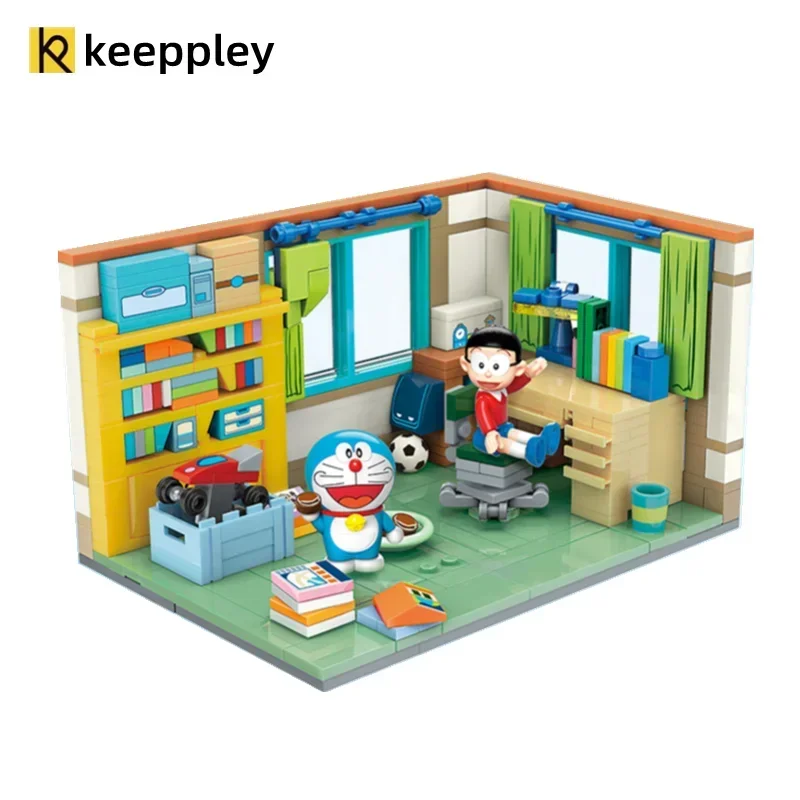 

Genuine keeppley Doraemon building blocks Nobita room model DIY anime character children's toys boy creative birthday gift