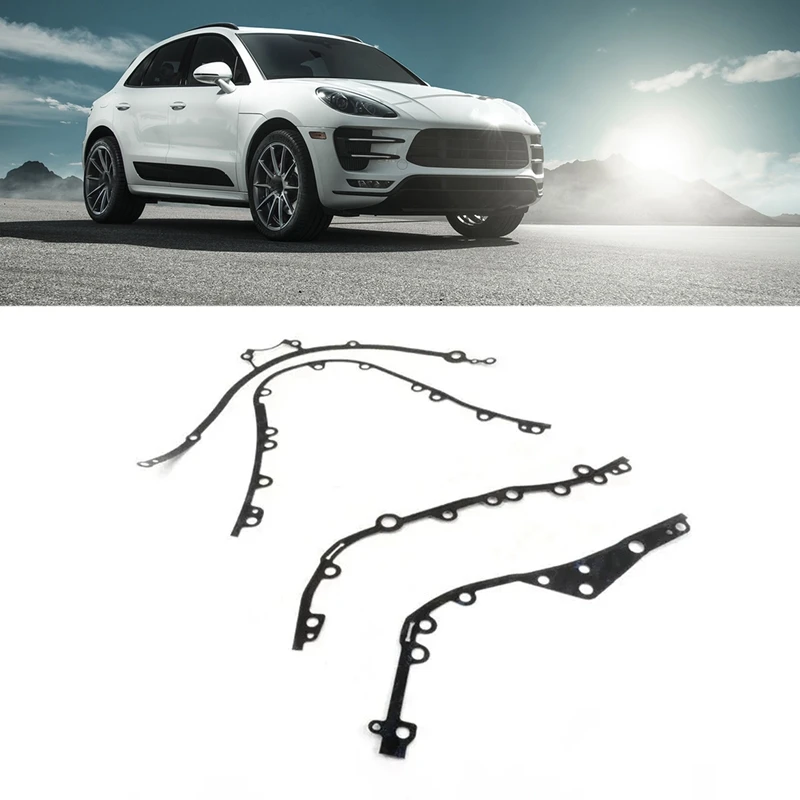 4PCS/Set Car Timing Cover Gasket For Porsche Cayenne 958 2011 2018