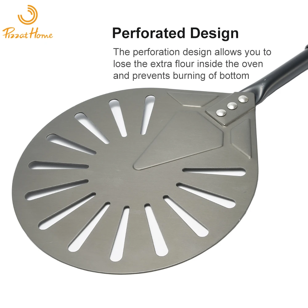PizzAtHome 9 Inch Pizza Peel 47 inch Long Handle Pizza Turning Peel 9 Inch Shovel Laser Oven Accessories