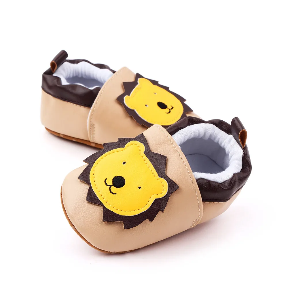New Baby Boy Girl Shoes Cute Cartoon Leather Shoes Toddler Soft Sole Anti-slip First Walkers Infant Newborn Crib Shoes Moccasins 4