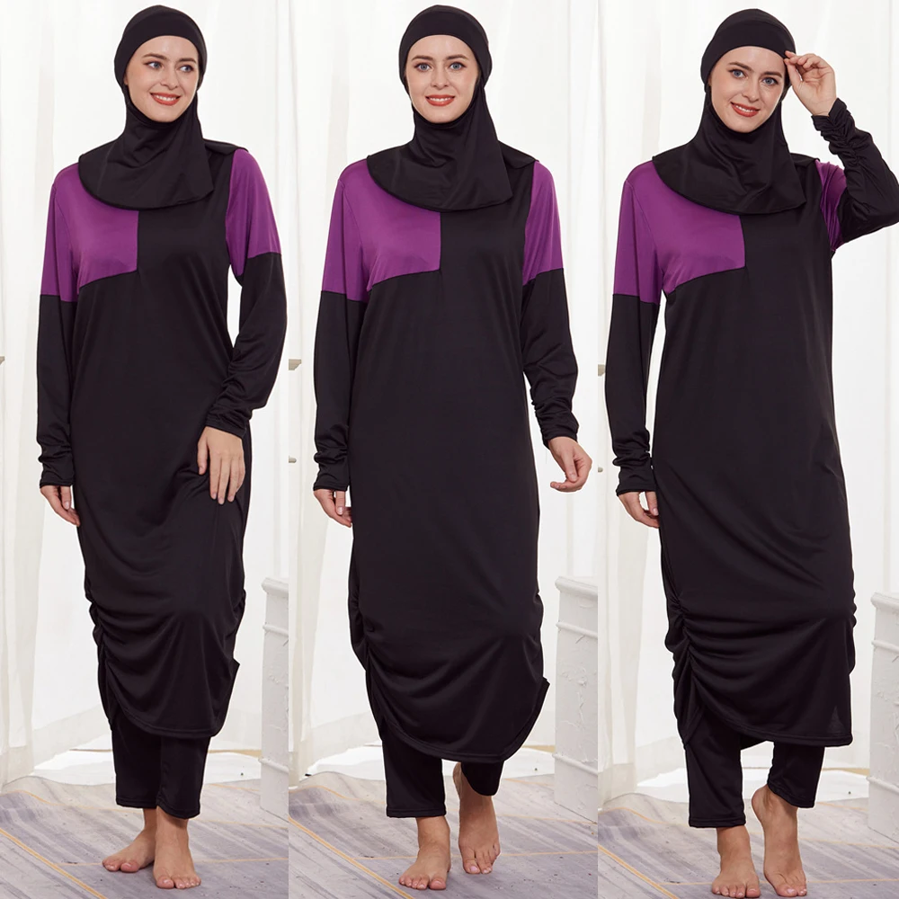 

Muslim Swimwear 2024 New Hijab Femme Musulman Muslim Swimming Suit For Women Burkini Femme Musulmane Islam Modest Plain Abayas