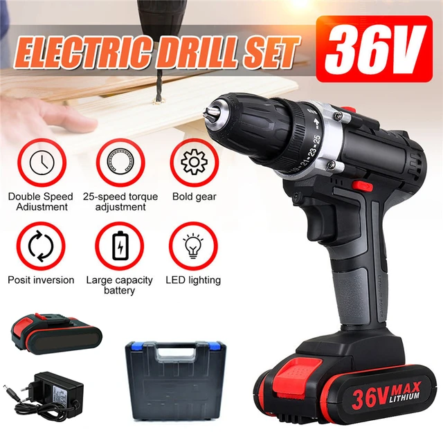 36v Power Tools Electric Drill  Electric Drill Impact Set - 36v