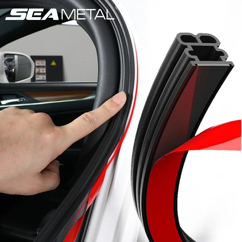 Car Door Seals DoubleLayer Auto Weatherstrips Soundproof Waterproof Rubber Car Sealing Strip