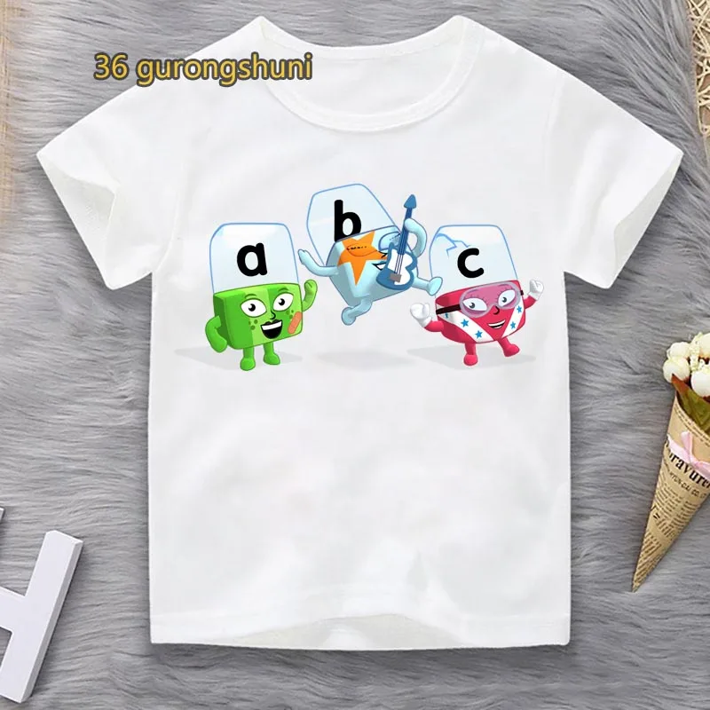 T-shirt à manches courtes pour enfant, vêtement pour fille et garçon, motif dessin animé, été