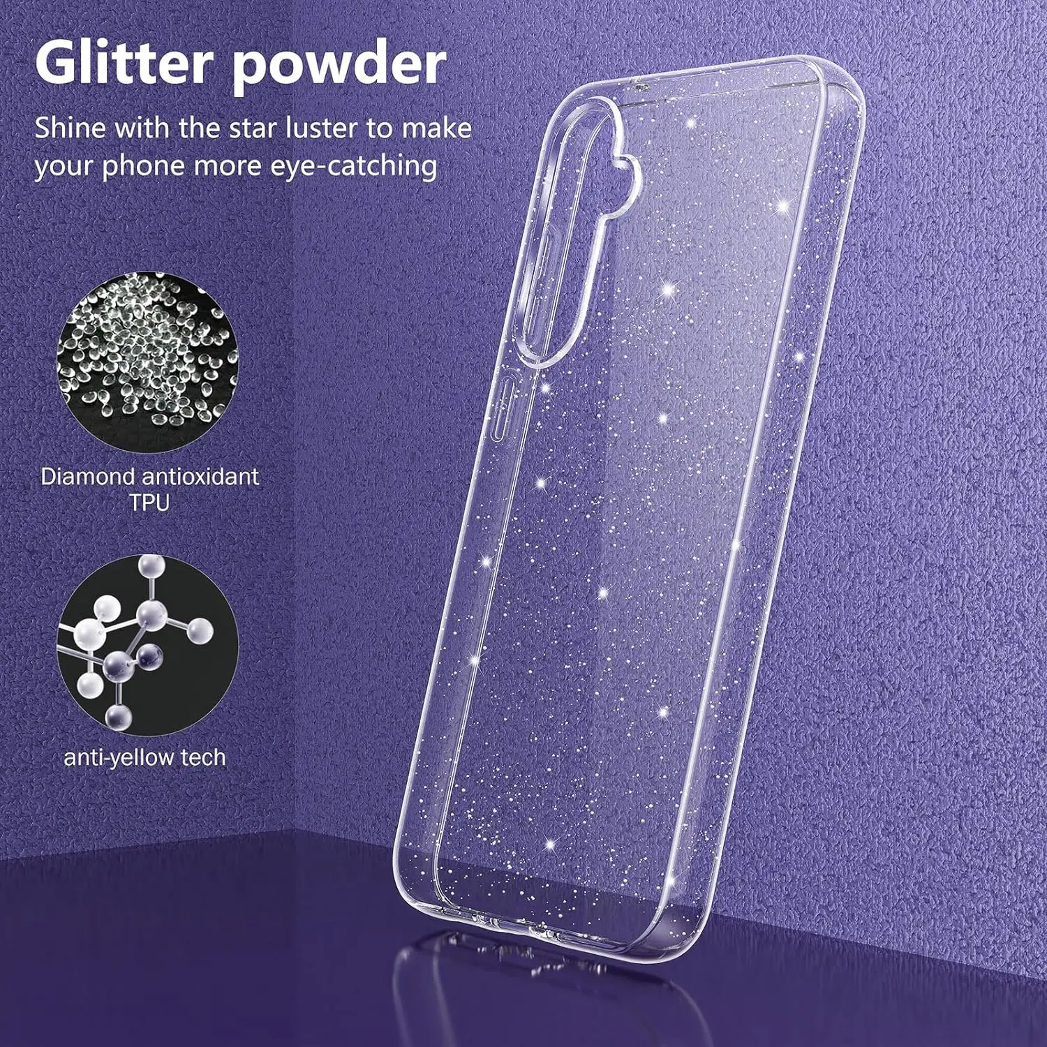 Sparkling Glitter Phone Case - Premium Protective Cover with Accessories