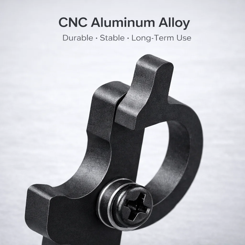 Ø8mm 턴테이블 톤암 마운트 브래킷, CNC 알루미늄 헤드쉘 지지대, 정밀한 장착, 안정적인 기계적 설계