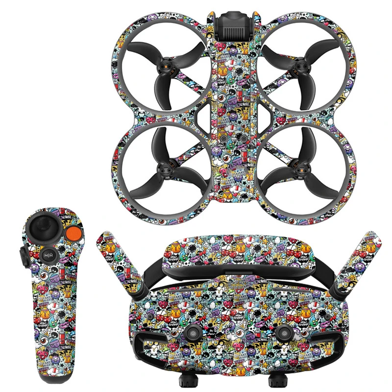 Suitable for DJI Avata 2 Cool Stickers Avata 2 crossing machine GOGGLES 3 glasses sticker set