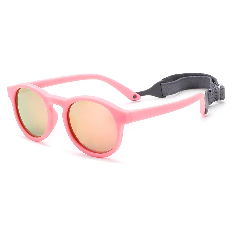 Baby's first sunglasses 400UV Polarized Round flexible With strap Ages 0-2 years