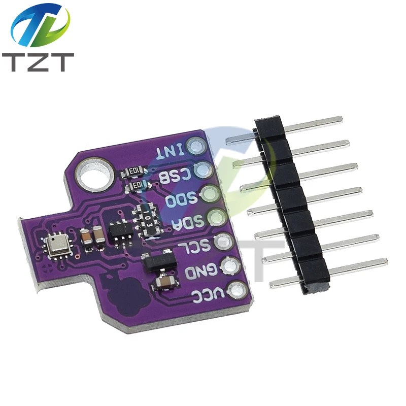 Module capteur de pression BMP388L avec broches soudées, utilisé pour altimètre.
