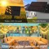 50/100FT Remote Dimmable Solar String Lights Outdoor ST38 LED Fairy Garden Lamp Wedding Party Xmas Halloween Hanging Patio Light 6