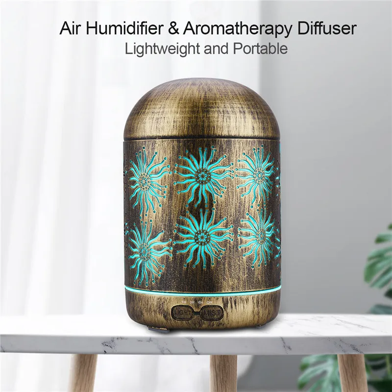 300ML Ultrasonic Air Humidifier Aromatherapy Essential Oil Diffuser 7 Colors Night Light Auto Shut Off Timer Quiet Home Office |