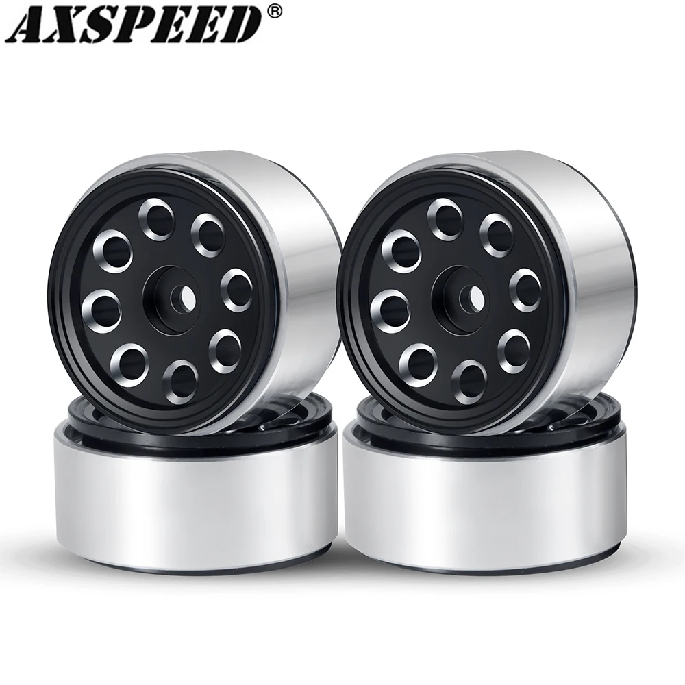 Axspeed 4Pcs Mozzi Per Cerchioni Beadlock Da 1.0 Pollici Per 1/18 Trx4M Bronco Defender, 1/24 Accessori Axial Scx24