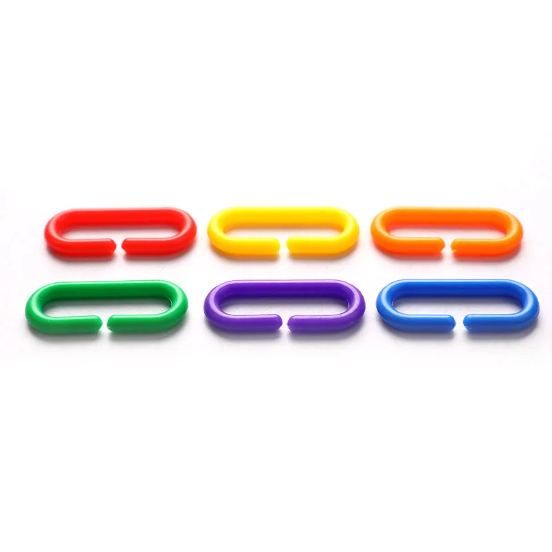 Plastic Parrot Toys C-clips Hooks Chain C-links Sugar Glider Rat Bird Toy Parts Parakeet Accessories 50Pcs/lot