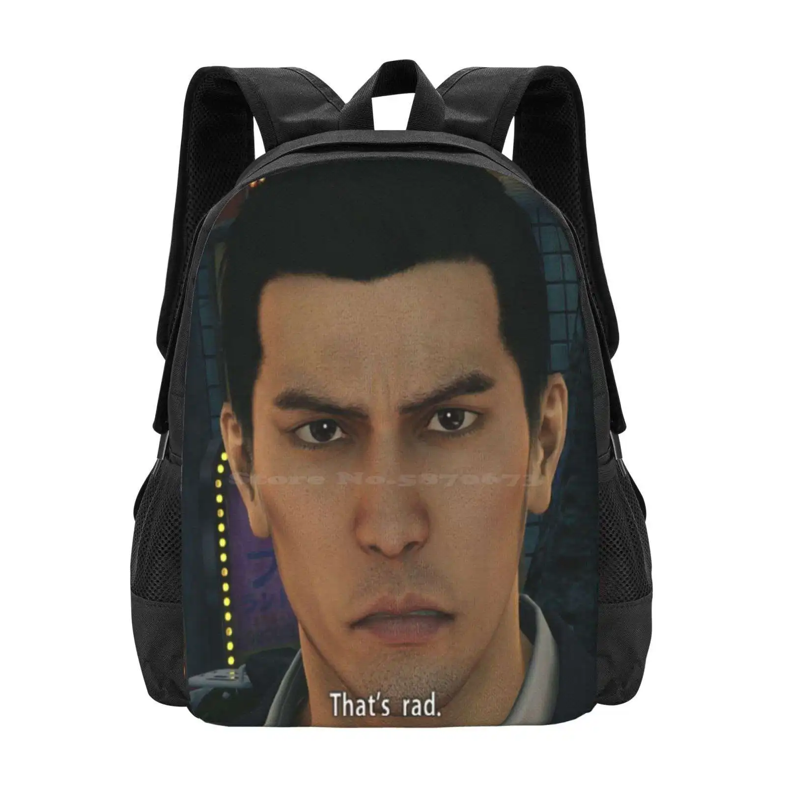 

Yakuza Kiryu That's Rad School Bags Travel Laptop Backpack Ryu Ga Gotoku Kiryu Kazuma Goro Majima Yakuza Kiwami Yakuza 0 Meme