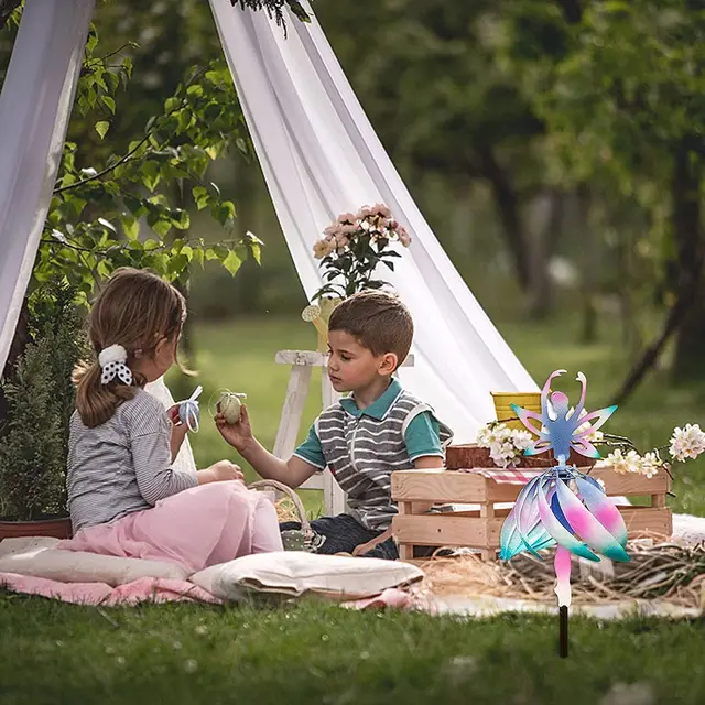 Kinetic Art Windspiel Copper Flower – Metall-Windrad Mit LED Für Garten & Terrasse