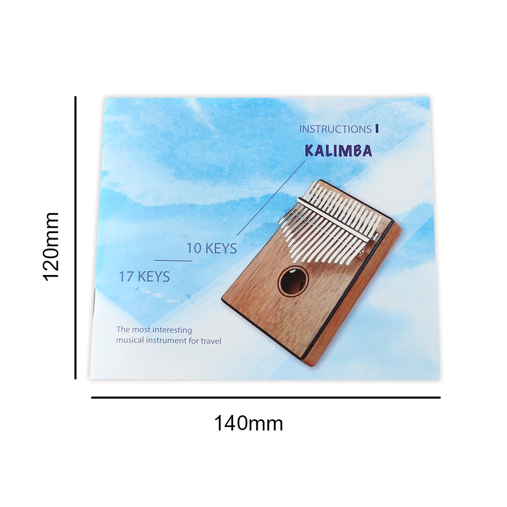 Portable Kalimba Learning Book Thumb Piano Text Music Book Lightweight Portable Music Element for Beginner Kid Gift