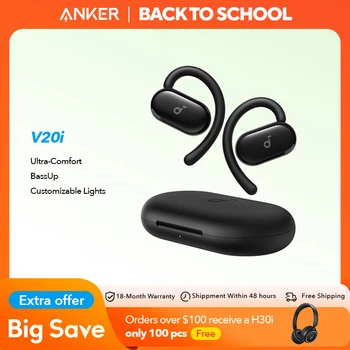 Soundcore by Anker V20i Open-Ear Headphones Adjustable Ear Hooks Earphone Bluetooth Headphones Open-ear Wireless Headphones