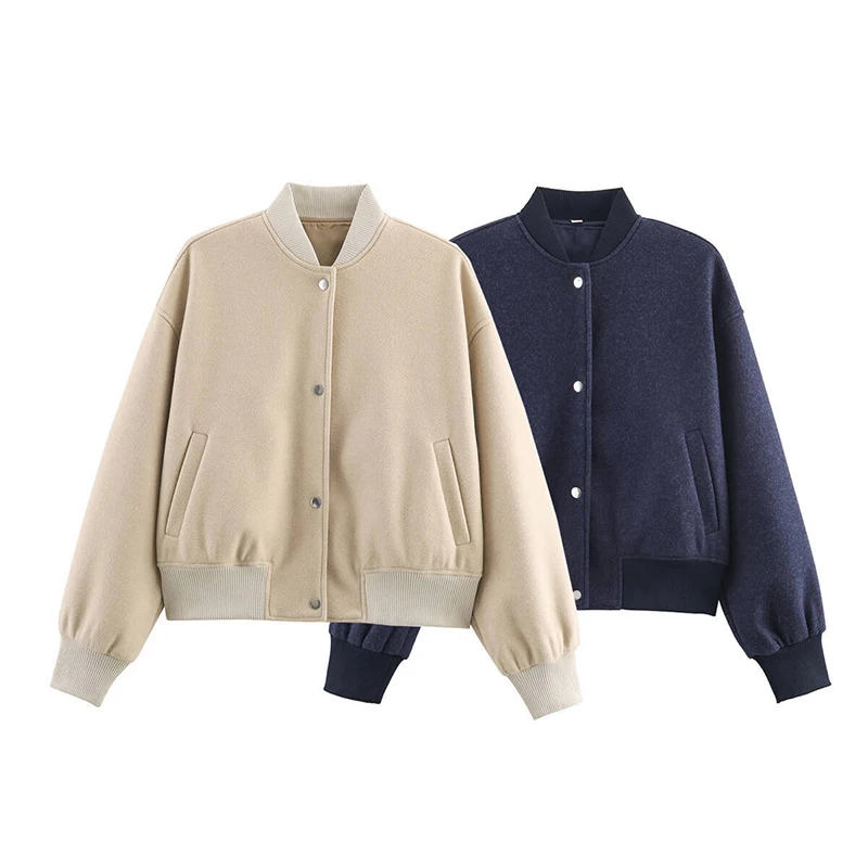 2026 Women Jacket Cropped Bomber Jackets For Women Spring Autumn Jacket Woman Fashion Long Sleeve Casual New In Short Coats