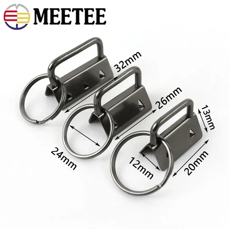 10Pcs 20/26/32mm Webbing Belt Metal Tail Clip Buckle Strap End Lock Clasp Wallet Keychain O Ring Buckles Stopper Hooks