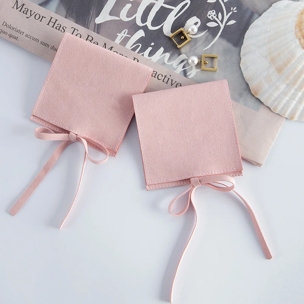 

100Pcs Microfiber Velvet Pouch Jewelry Gift Bag Wedding Favors Candy Bags Rings Tarot Packaging Organizer Sachet Bonbon Zakjes