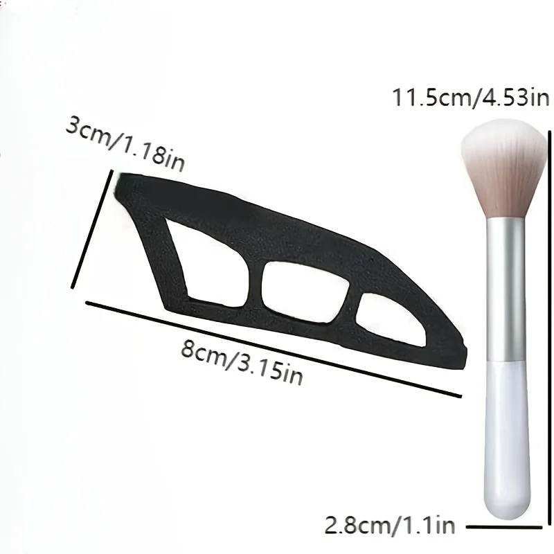 Hypoallergenic Oval Eyeshadow Stencil Tool for Beginners  with ABS Plastic Handle, Perfect for Smoky Eye Makeup Looks