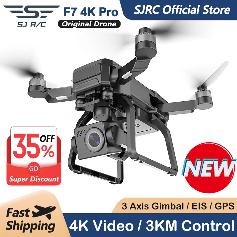 

Квадрокоптер SJRC F7 4K PRO с камерой, GPS, Wi-Fi, FPV, 3 км