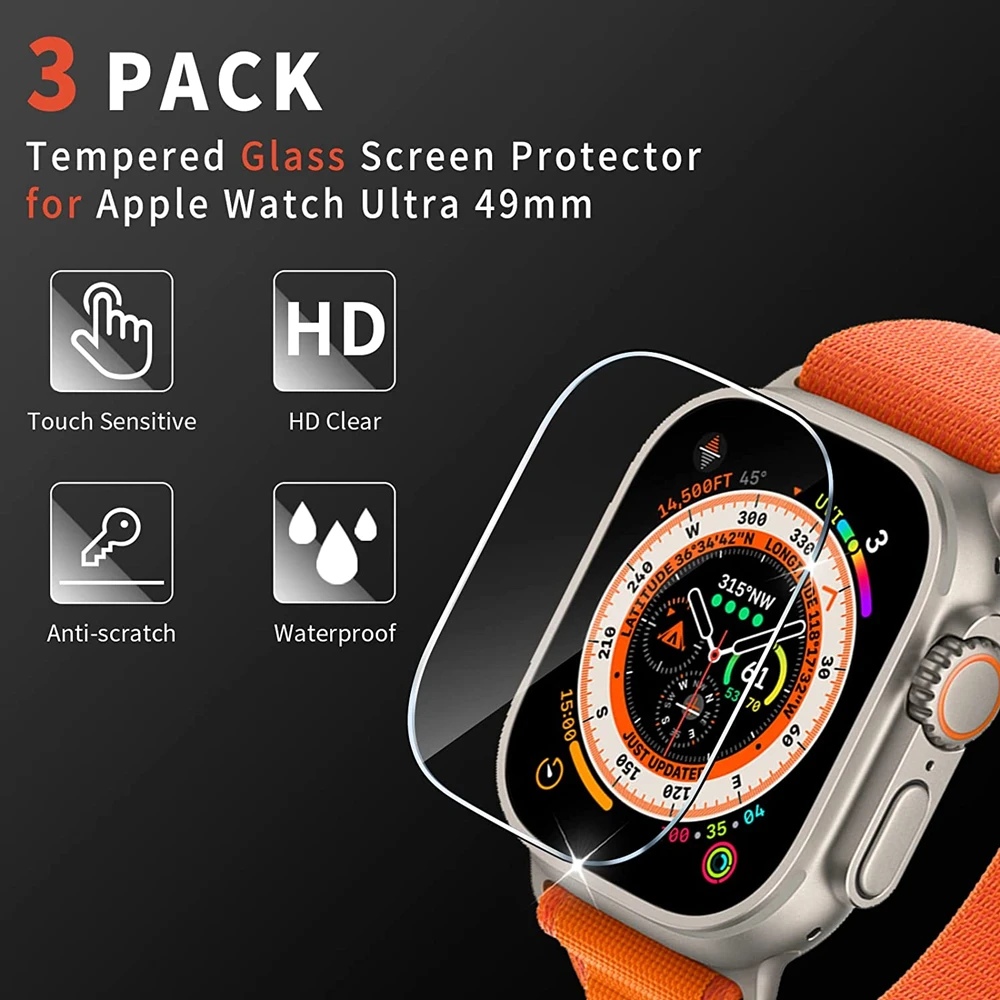 Premium Tempered Glass Screen Protector for Smartwatches - Anti-Scratch & Ultra-Durable
