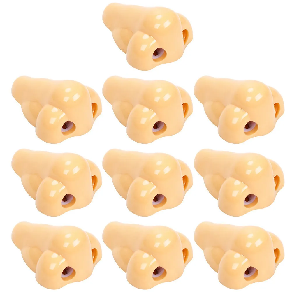 10Pcs 코 모양 연필깎이 창의적인 더블 홀 수동 학교 사무용품 교실 상품용 신학기 용품